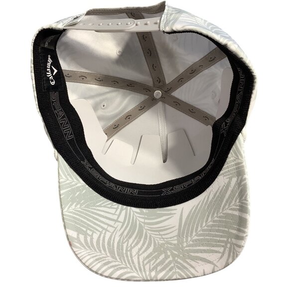 Callaway Bogey Free White Palm Print Performance Golf Hat Adjustable Snapback - Picture 5 of 5